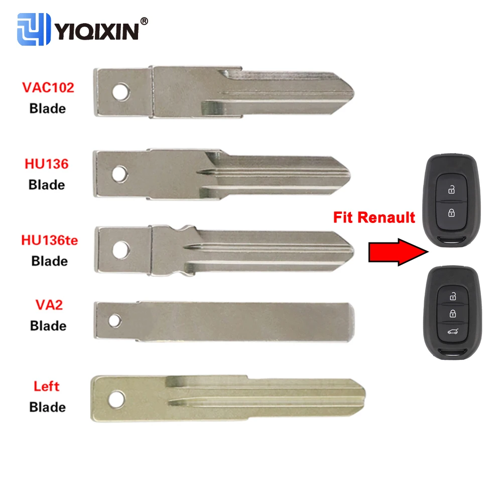 

YIQIXIN VAC102 VA2 HU136 HU136te Car Key Blank Uncut Blade For Renault Megan Clio Kangoo Modus Trafic Logan Sandero Duster Alarm