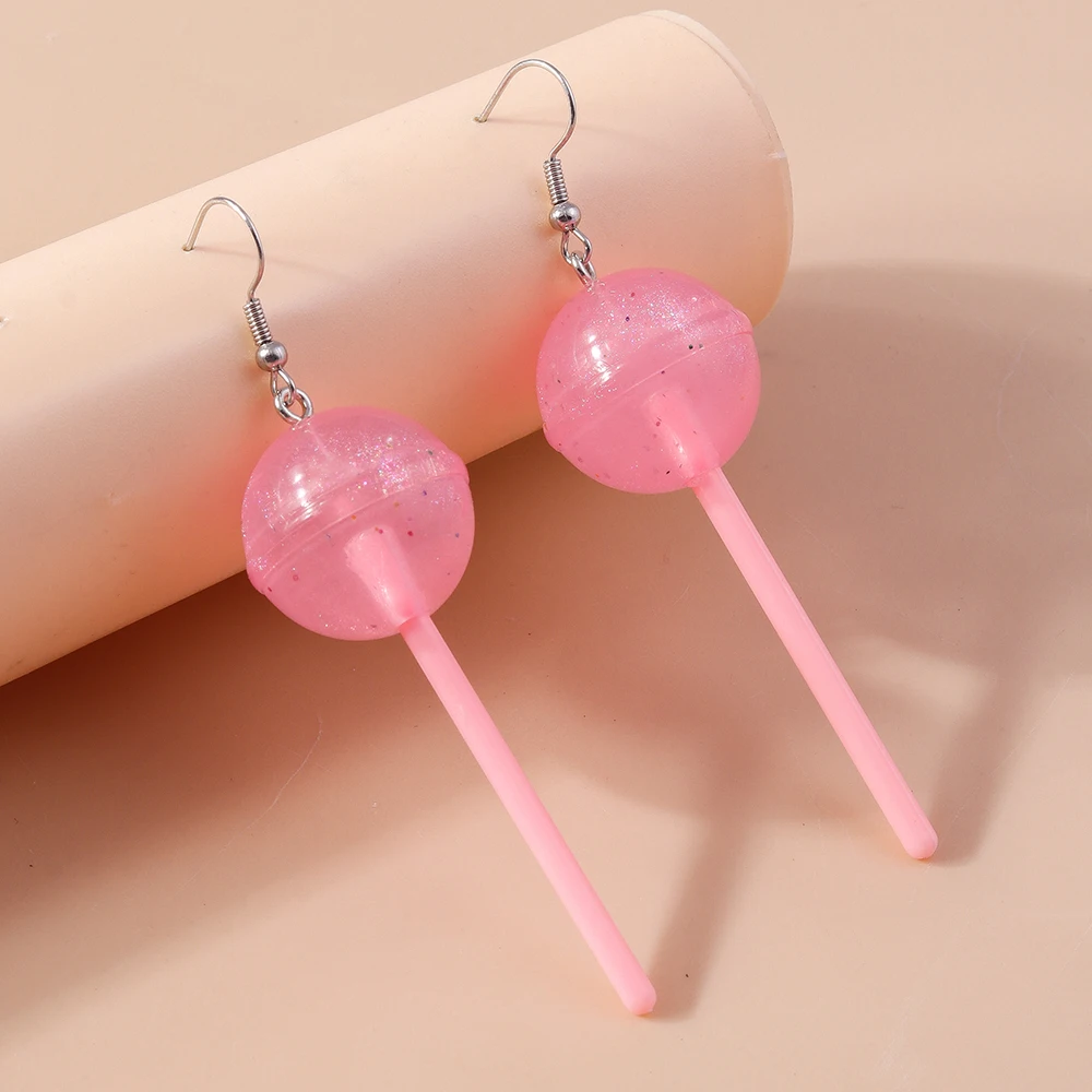 Aihua 30 Farben süße süße Lutscher-Ohrringe aus Kunstharz für Frauen, lustige Simulation, Lebensmittel, Süßigkeiten, Lutscher-Ohrringe, Schmuck, Geschenke – Detail 27