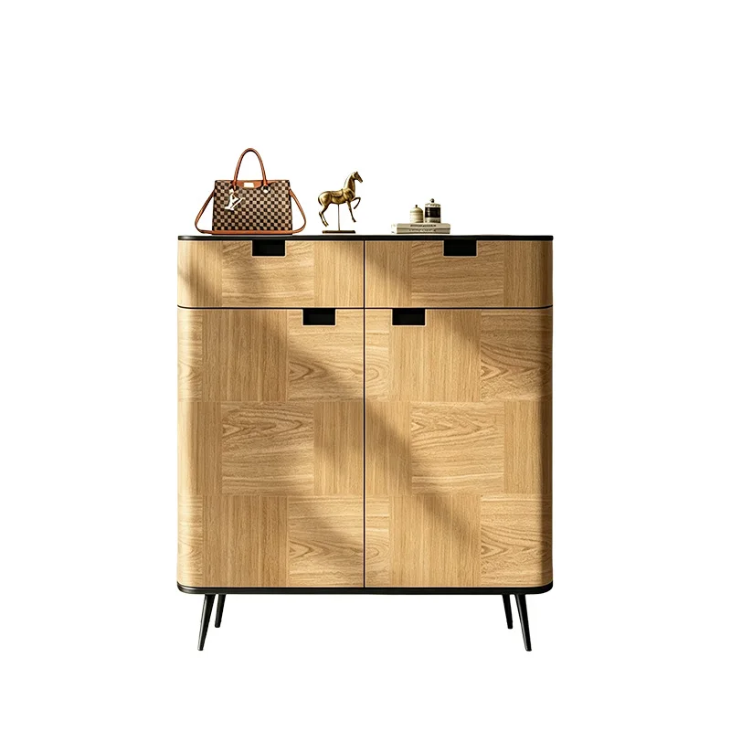 CX light luxury rock slab two-door shoe cabinet facing the door storage locker