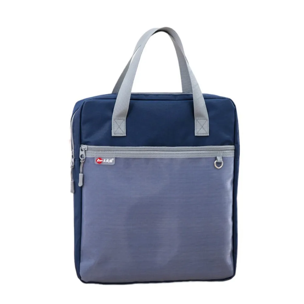 

Portable Book Storage Bag Waterproof Large Capacity A4 File Organizer Dustproof Zipper Art Storage Bag Office Supplies