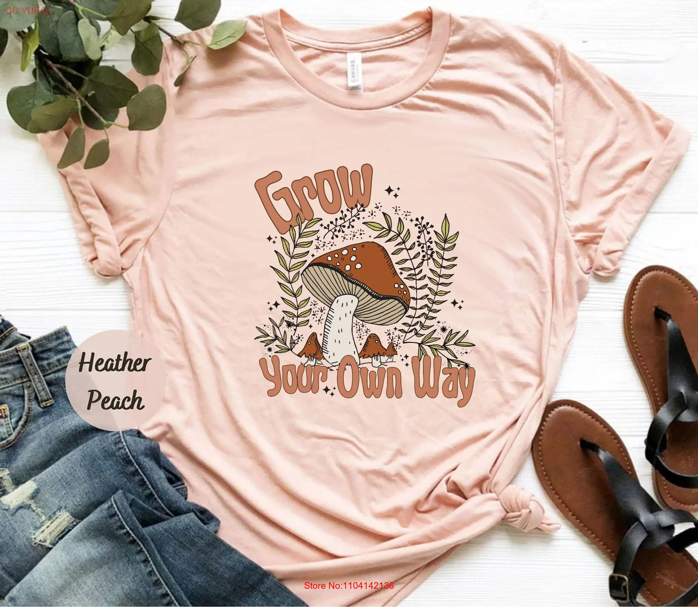 Grow Your Own Way T Shirt Cute for Women Vintage Her Country Girl Friends Beach Boho Outfit long or short sleeves