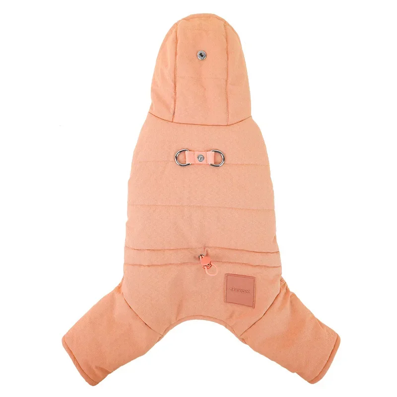 Autumn Winter Pet Four Legged Hooded Jacket Jumpsuit  Teddy Small Dog Parkas Pulled Worn with Thick Pet Clothing Puppy Clothes