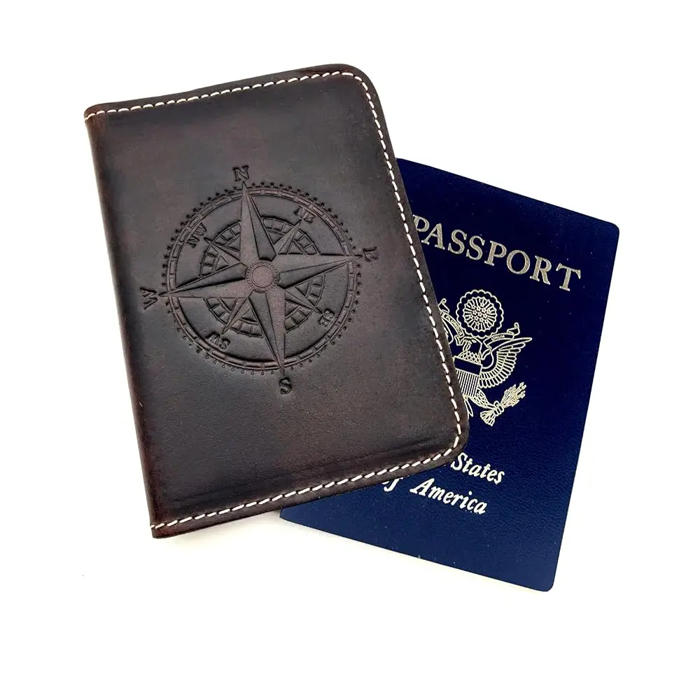 

Обложка для паспорта из натуральной кожи, чехол для Field Notes, кошелек, подарок для путешественника, чехол для паспорта, подарок для него или для нее, Gi