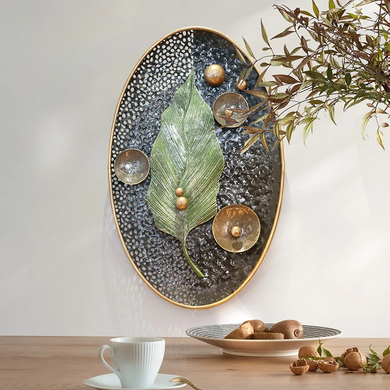 New Chinese Style Iron Wall Art, 3D Metal Hanging Ornament for Entryway, Geometric Home Decor Accent, Housewarming Gift