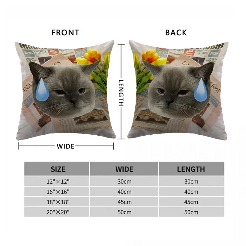 Kawaii Cushion Cover Baby Milo Decorative Pillowcases Pillow Cover Pillow Case Sofa Car Bed Room Decor Dakimakura Wedding Gift