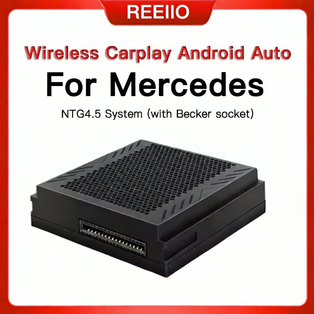 

REEIIO Wireless Carplay Android auto module For Mercedes Benz A B C E CLA GLA GLK ML W204 W246 W176 Sprinter NTG4.5 Becker Box