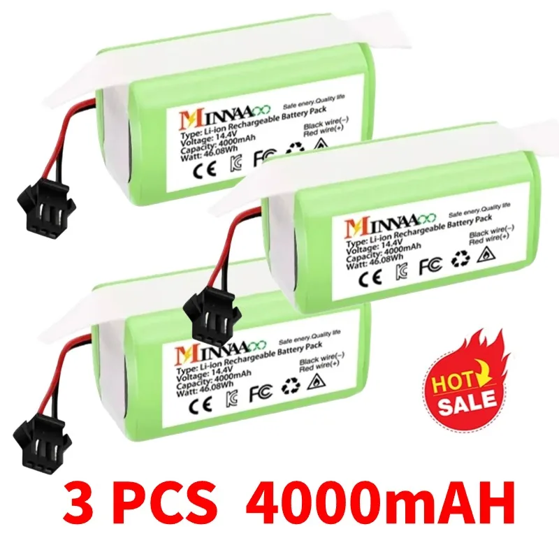 

14.4V 4000mAh Replacement Battery for Conga Excellent 990 1090 1790 1990 Deebot N79S N79 DN622 Robovac 11 Tesvor X500