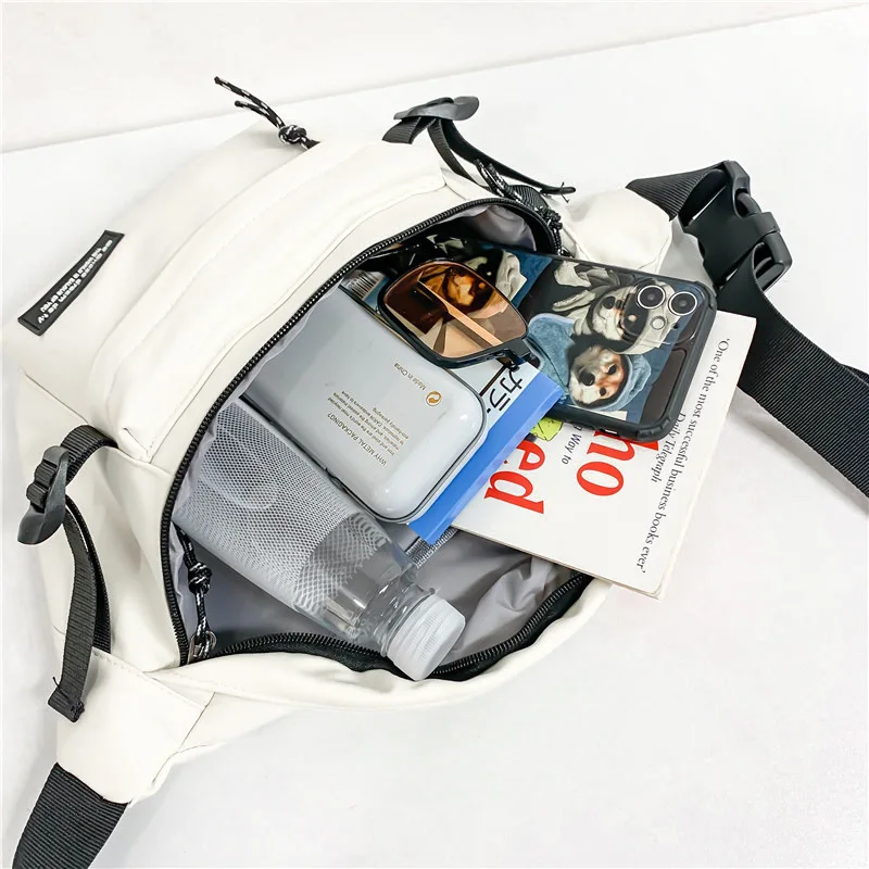 Street Hip-hop Waist Bag High Capacity Unisex Chest Pack Shoulder Bags Fashion New Trend Fanny Pack Woman Nylon Belt Bag Purse