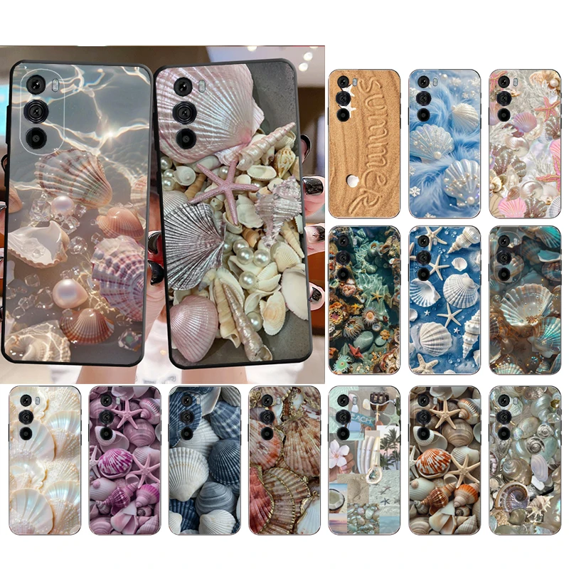 

Shell Summer Beach Phone Case For Motorola Edge 60 50 40 Pro 60 50 40 30 Ultra Neo Fusion Moto G Play G Stylus G Carcasas