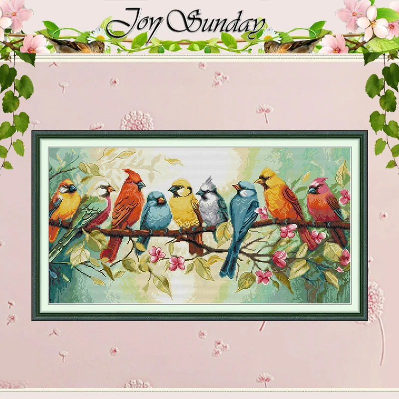 The Song of the Birds Patterns Counted Cross Stitch Set DIY 11CT 14CT 16CT HD Stamped DMC Cross-stitch Kit Embroidery Needlework