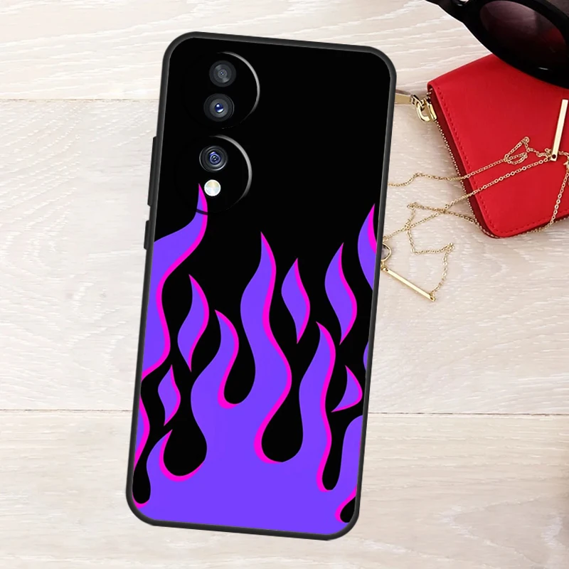 Blue Red Flame Fire Phone Case For Honor 90 70 50 Lite Magic 5 6 Pro X6 X7 X8 X9 X6a X7a X8a X9a X8b X9b Cover image 6