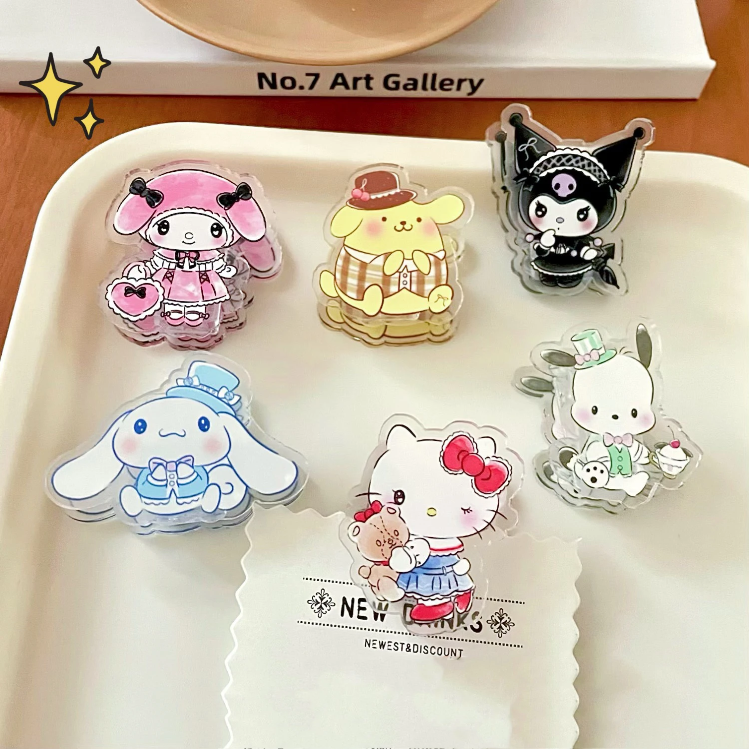 

Sanrio My Melody Kuromi Cinnamoroll Hello Kitty Pochacco PP Folder Cartoon Exquisite Multifunctional Acrylic File Note Holder