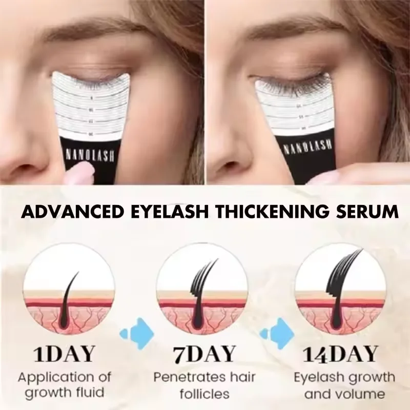 Szybkie Serum na Porost Rzęs 7 Dni Naturalny Wzmacniacz Rzęs Dłuższe Pełniejsze Grubsze Podkręcające Rzęsy Pielęgnacja Oczu Makijaż