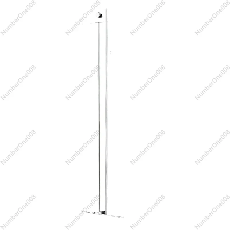 

76" x 48" Frameless Shower Door in Polished Chrome Stella Water Repellent Glass Shower Door with Seal Strip Parts and Handle