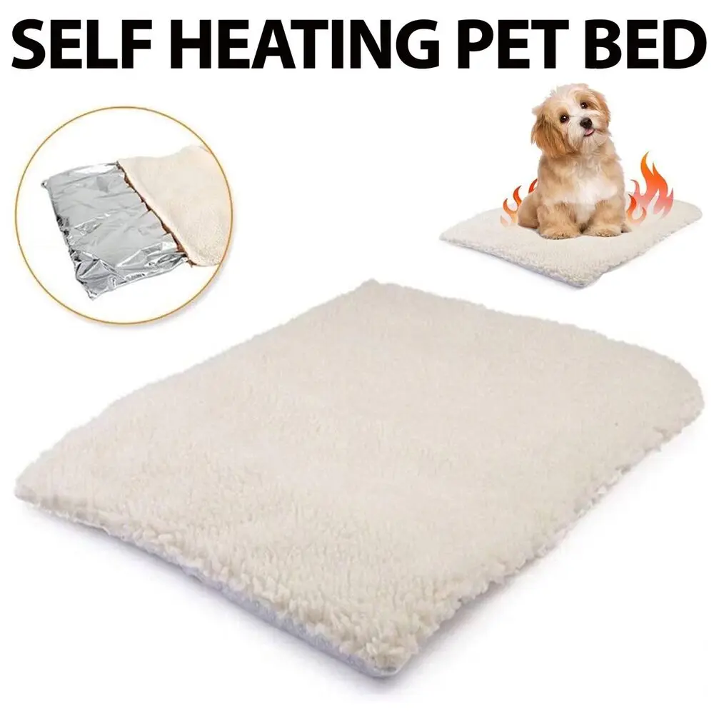 

Self Heating Pet Pad Extra Warm Thermal Dog Crate Pad Washable Anti-Slip Kennel Mat Pet Supplies for Medium Small Dogs and Cats