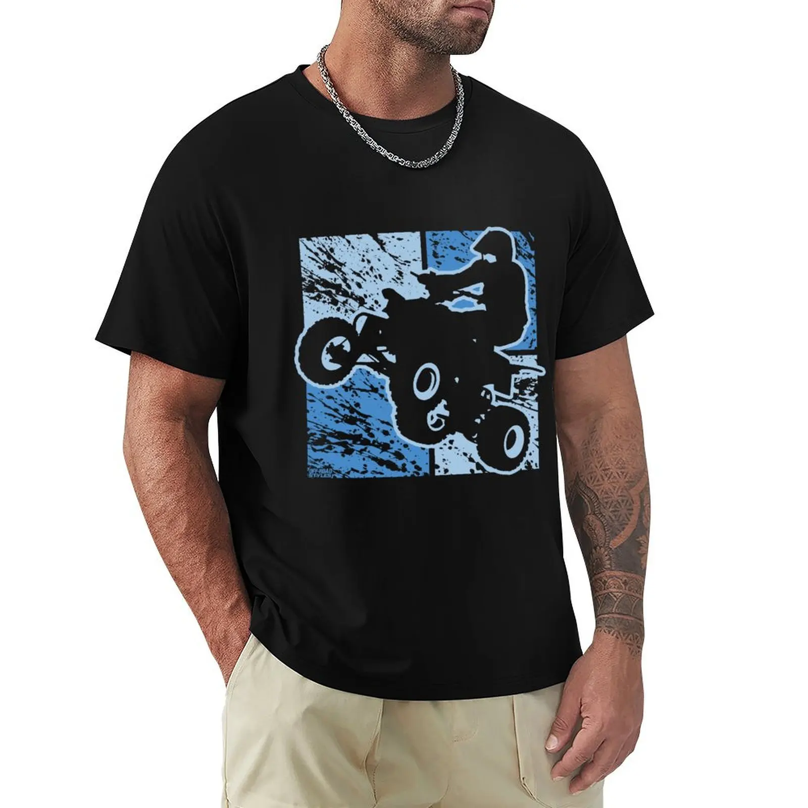 Quad ATV Cubism Rider Deco T-Shirt Sports Basic Short Sleeve T-Shirt