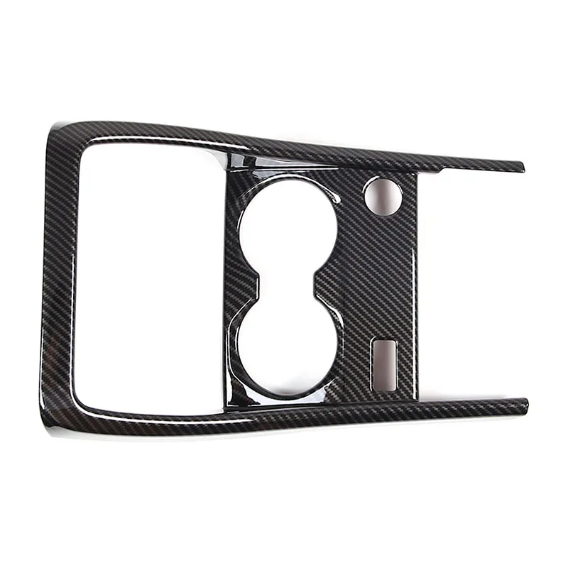For BMW X1 U11 2023 ABS Carbon Fiber Console Gear Shift Front Water Cup Holder Panel Frame Trim Car Interior Accessories