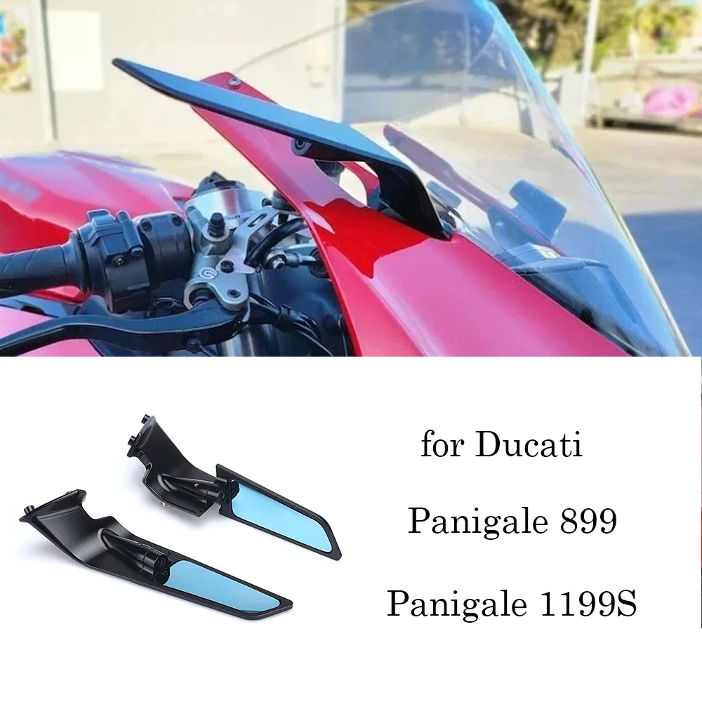 

Panigale899 ABS 1199 S Tricolore Stealth Mirrors Sports Winglets Kits For Ducati Motorcycle Mirrors Panigale 899 Accessories