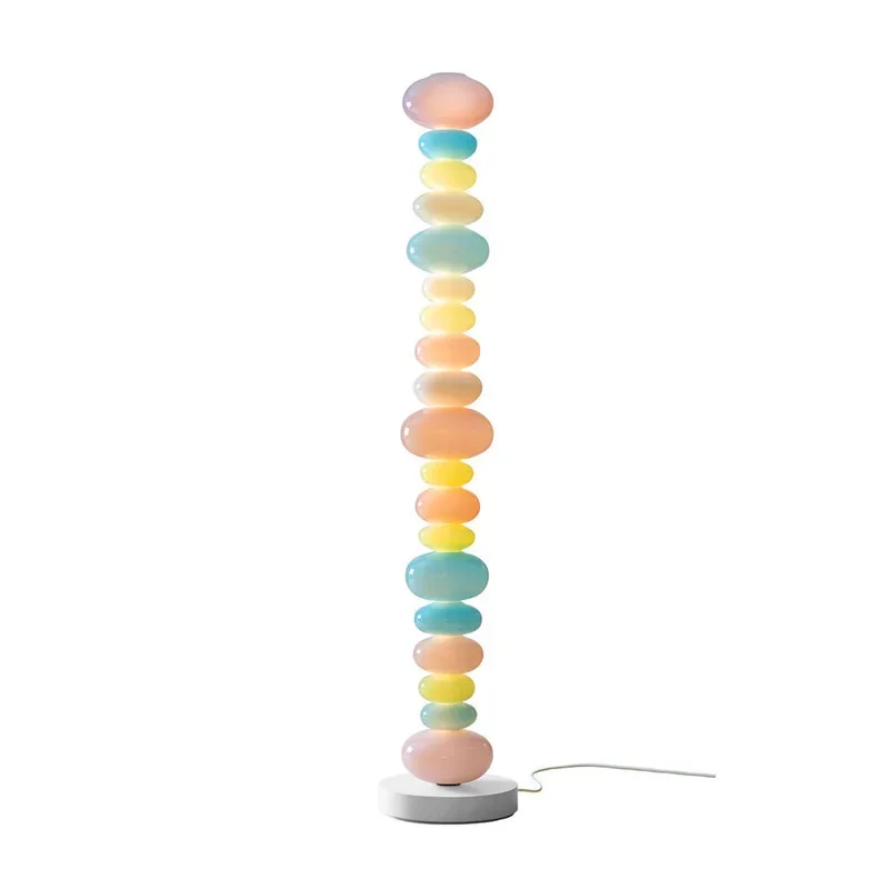 

Colored candy string floor lamp, creative macaron girl bedroom desk lamp, glass ambient lamp