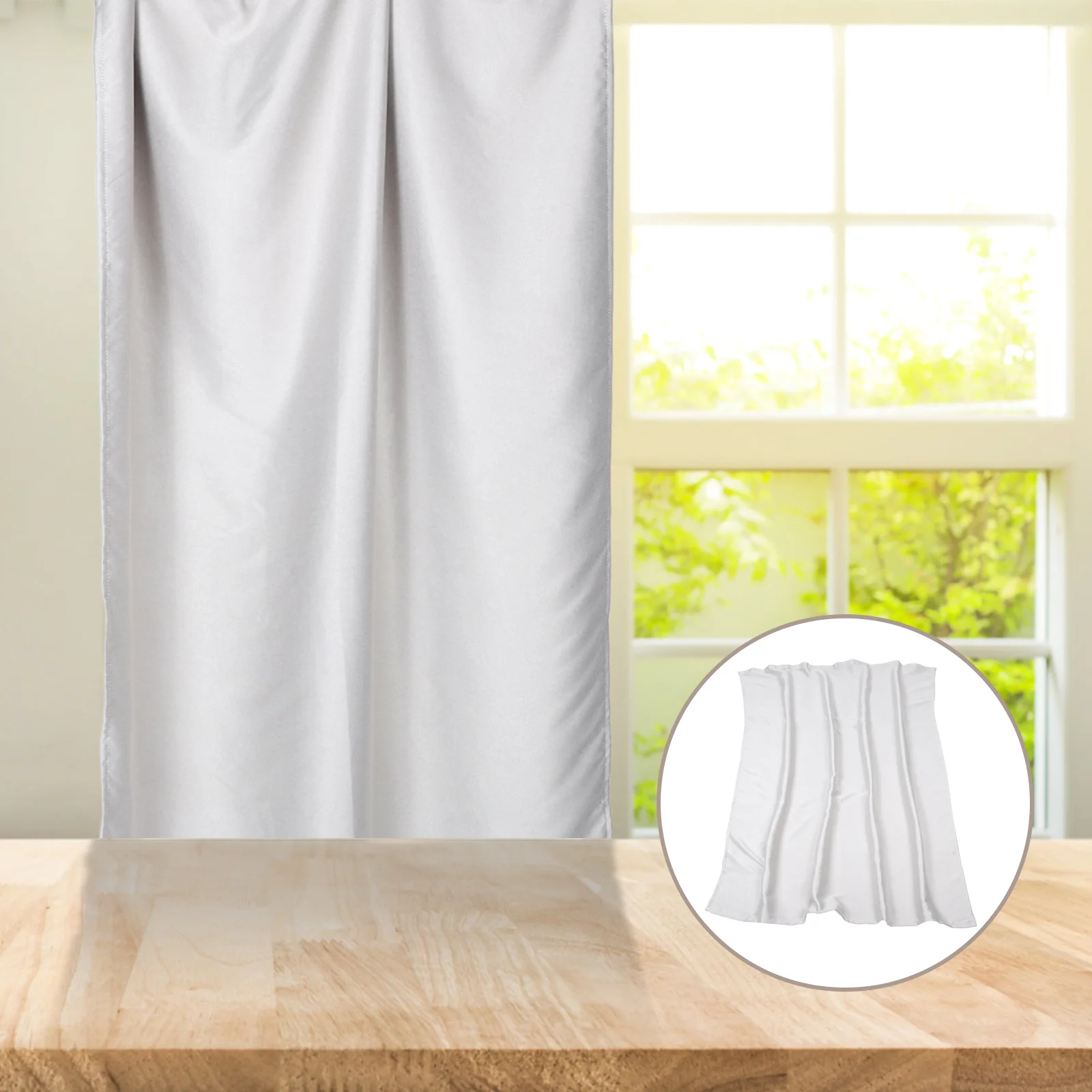

Blackout Curtain Self Adhesive Light Blocking Drape for Bedroom Nursery Living Room Hotel Room Darkening Window Treatment