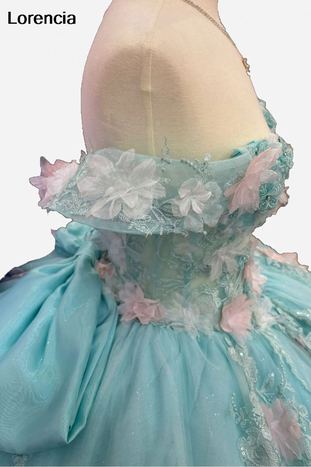 Vestido De quinceañera verde menta mexicana personalizado, vestido De baile con apliques florales rosas, corsé con cuentas, dulce 16, Vestidos De 15 Años YQD837