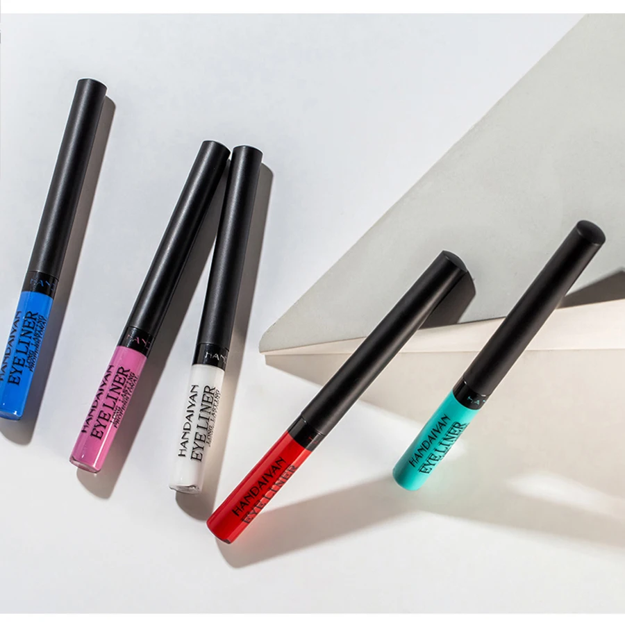 Handaiyan 12 ピース/セットカラフルな液体アイライナー UV 防水蛍光アイライナーフェイスボディペイントペン長期的な簡単に削除