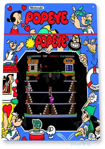 Arcade-Schild, klassisches Arcade-Spiel-Schild, Spielzimmer-Blechschild C494