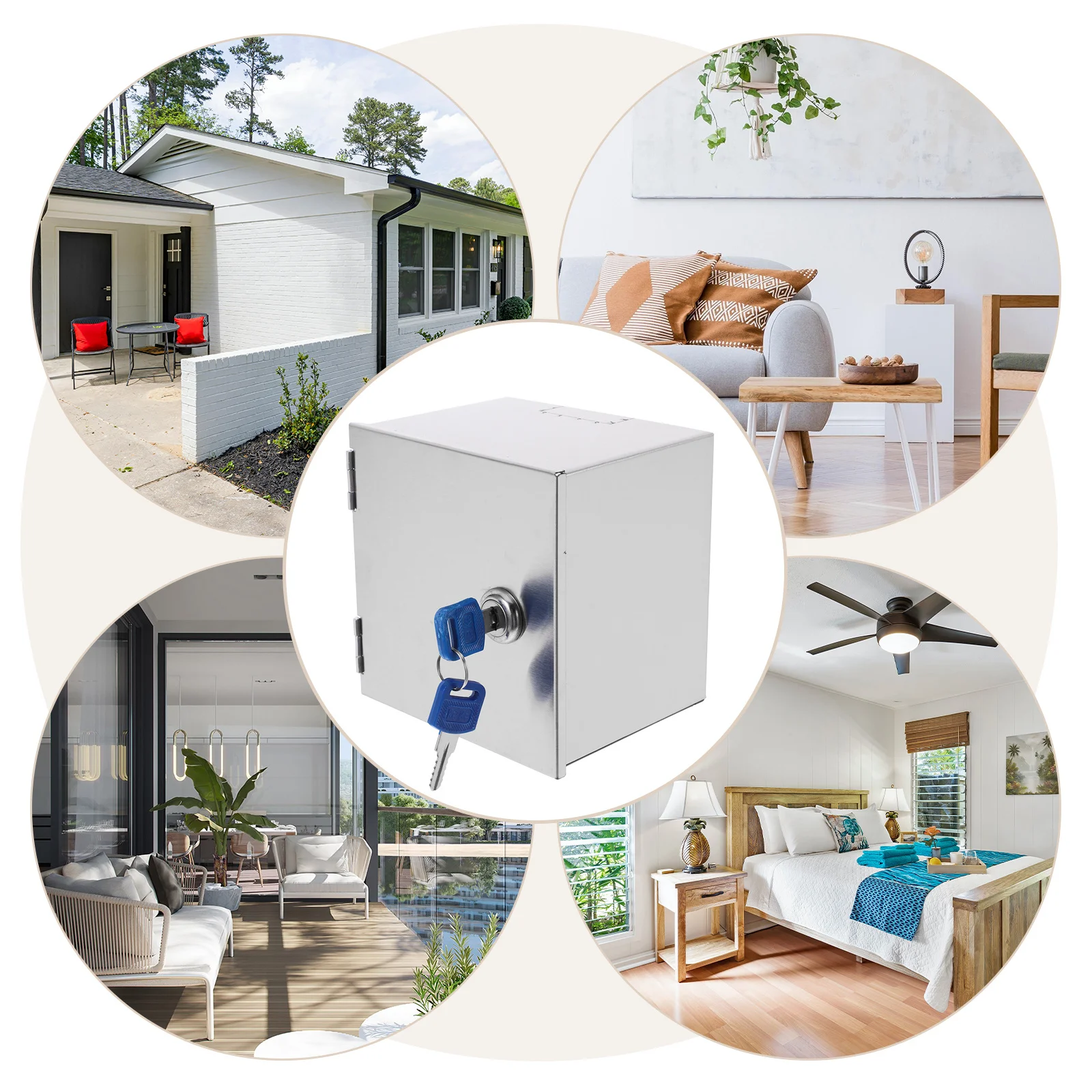 Scatola di protezione per presa antifurto in acciaio inossidabile Copertura per presa elettrica resistente alle intemperie con serratura per uso interno esterno Resistente