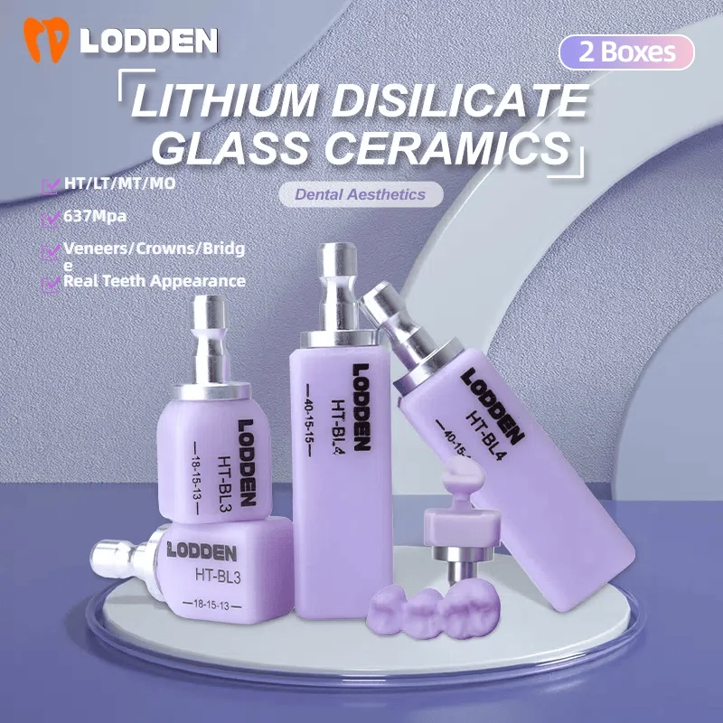 Lamden 2 caixa b40 blocos de cerâmica vidro laboratório dental disilicato de lítio c14 para folheados odontológicos coroas sirona cerec sistema de fresagem