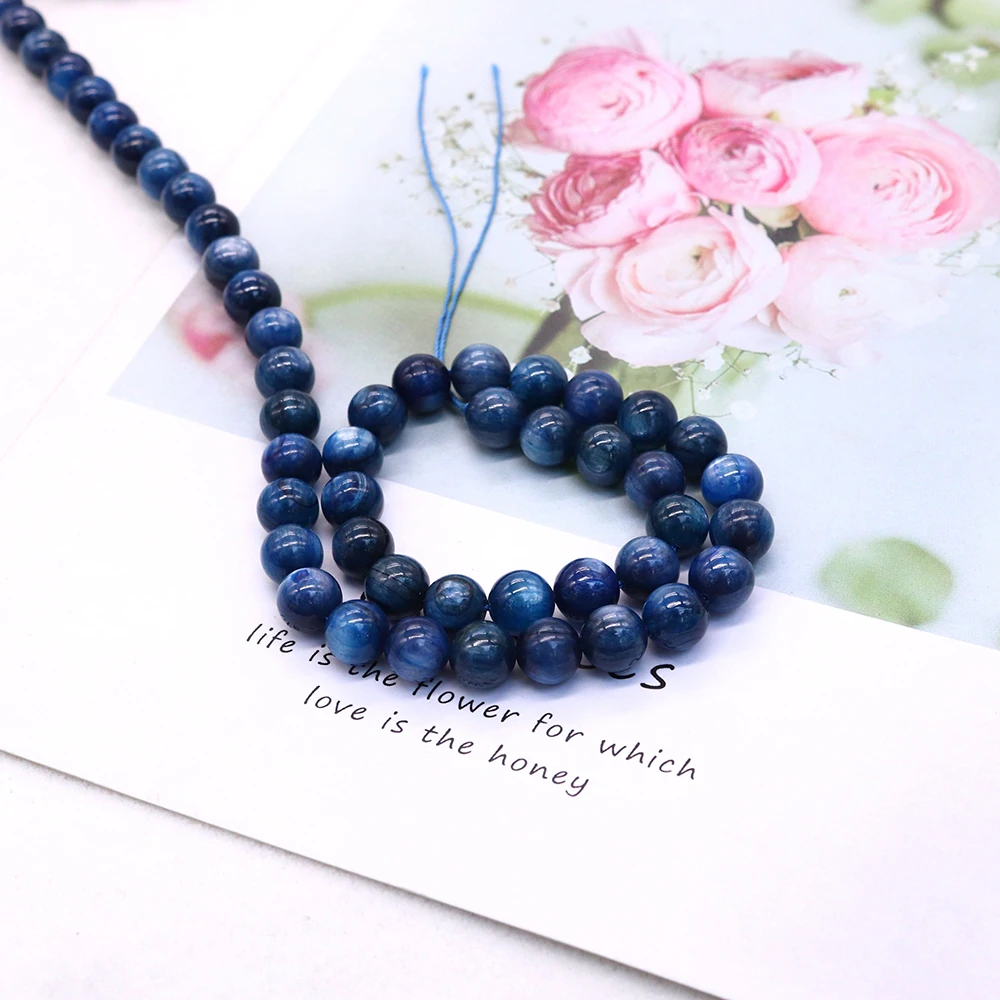 

Natural Stone Aquamarine Loose Spacer Beads High Quality Round Beads for Jewelry Making DIY Bracelet Amulet Gem Accessories