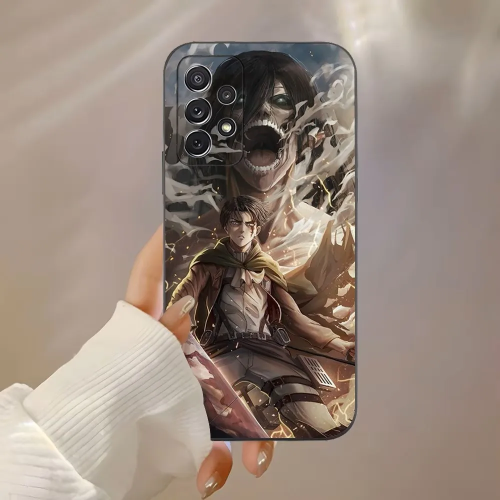 Anime A-Attack On T-Titan Phone Case For Samsung Galaxy A91,A80,A73,A72 ,A71,A53A52,A32 ,A31A22,A21s,A20,Black Cover