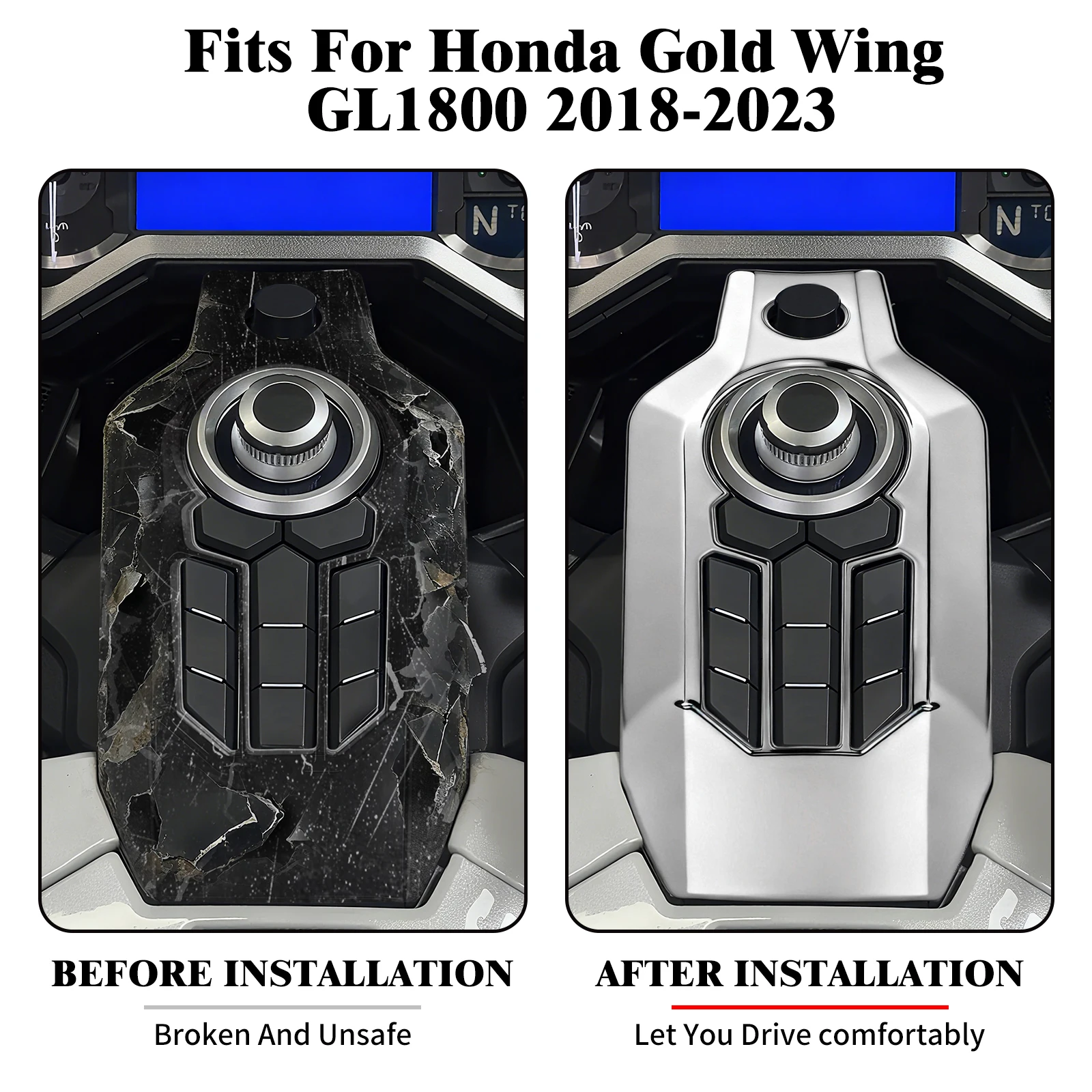 

Motorcycle Center Console Switch Panel Cover Body Trim For Honda Gold Wing GL1800 2018-2023 DCT Tour Console Decoration Cover