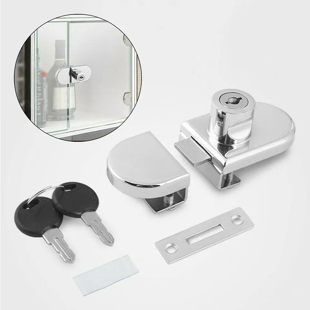 Home Office Hardware Security Stainless Steel Cabinet Door Lock Lockset Cabinet Display Lock Glass Door Lock