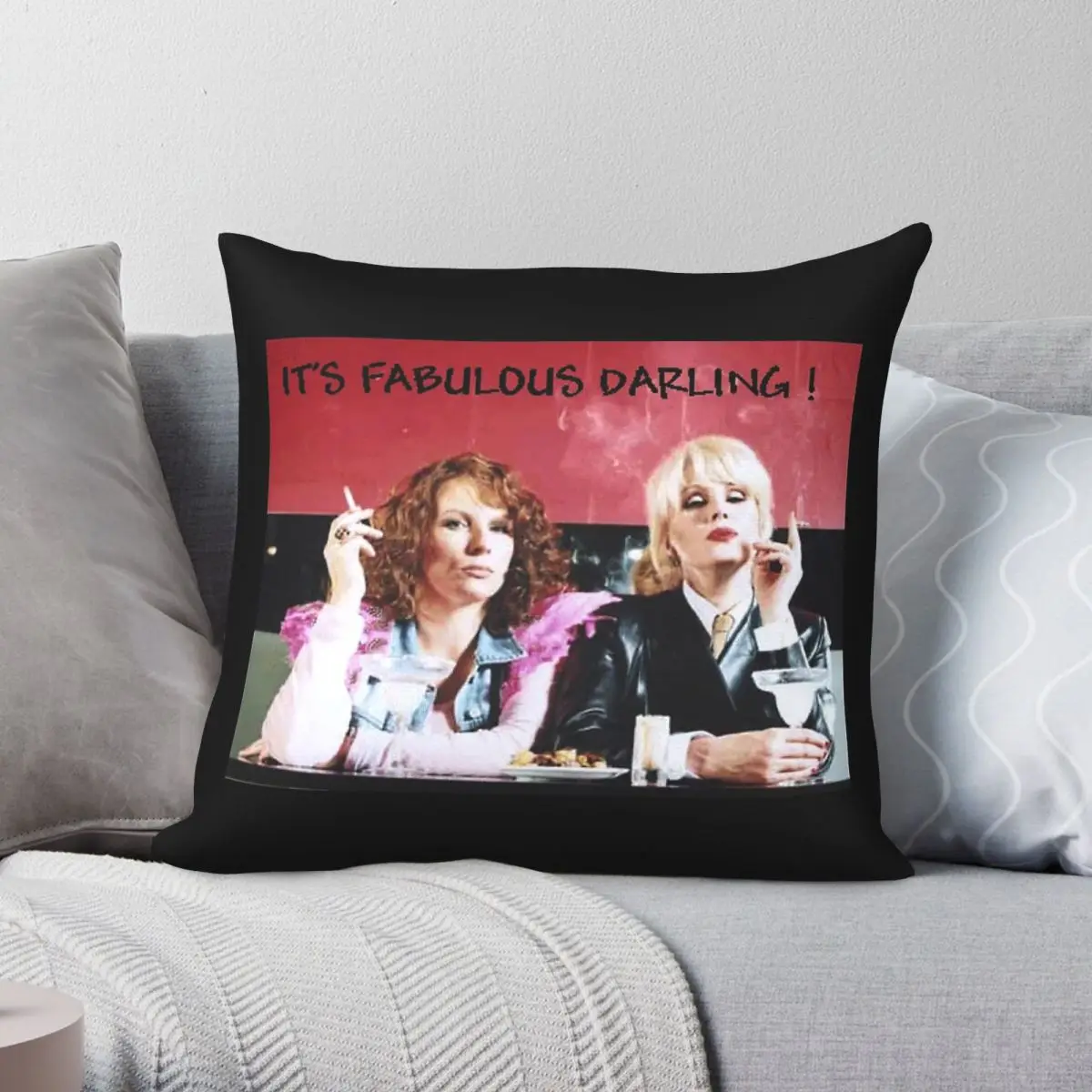 Absolutely Fabulous Darling Square Pillowcase Polyester Linen Velvet Printed Zip Decor Sofa Cushion Cover Wholesale