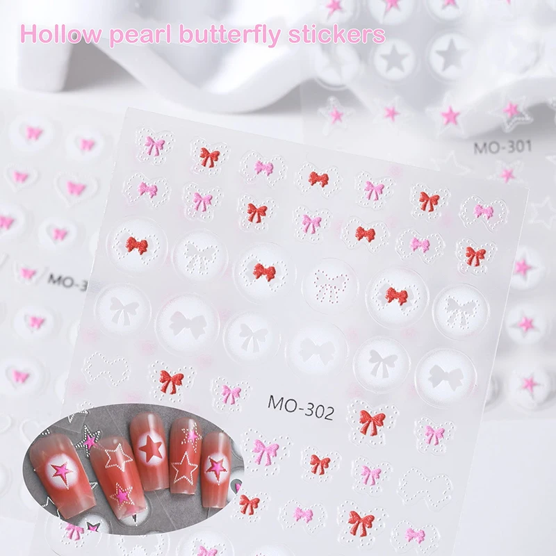 Hollow Relief Butterfly Nail Sticker Enhancement adesivo stereoscopico Nail Salon stereoscopico Nail Salon 3D Nail DIY
