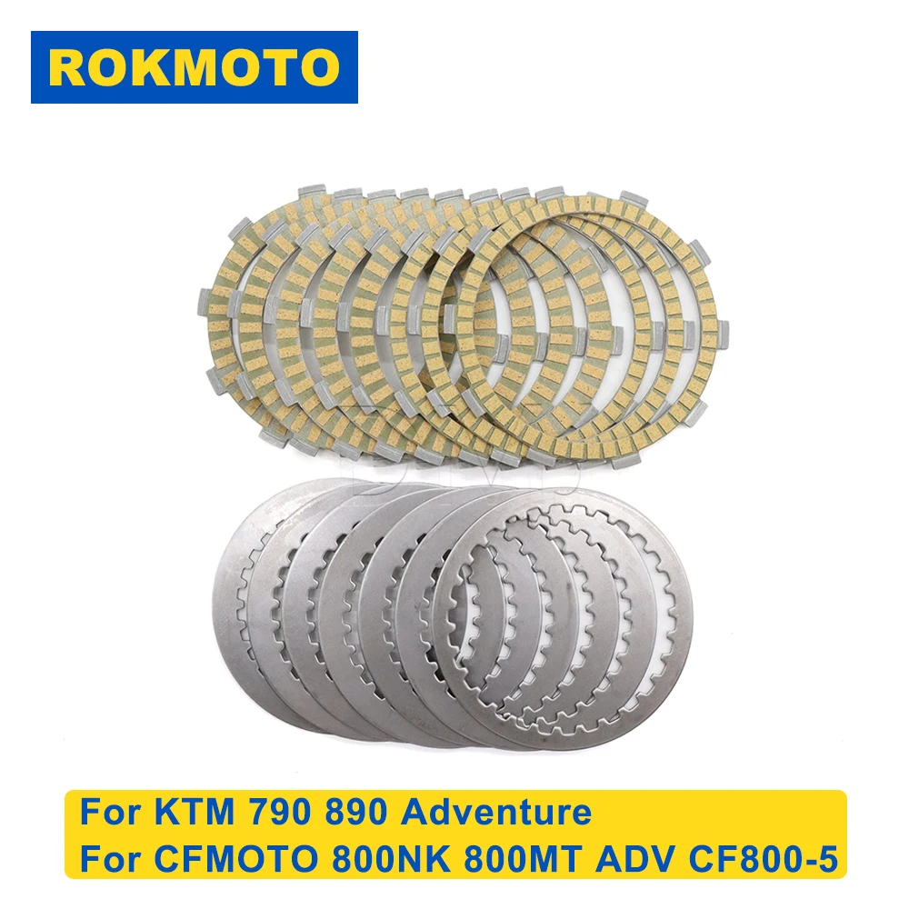 Fit For CFMOTO 800MT 800NK ADV CF800-5 For KTM 790 890 Adventure Motorcycle Accessories Clutch Steel Plate Friction Plate Kit