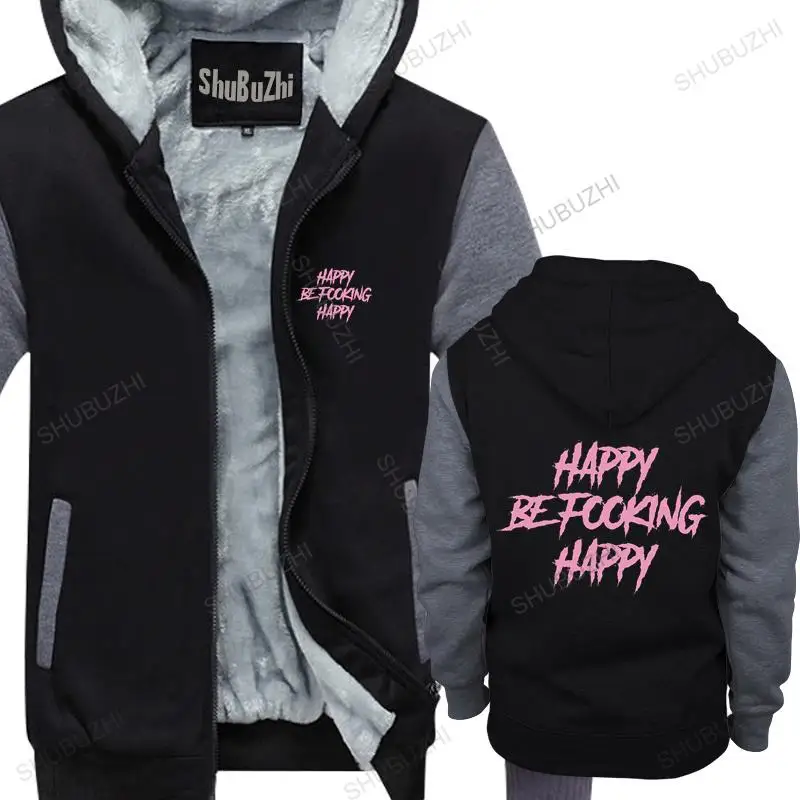 

warm coat men fleece hoody hip hop yungblud be fooking happy men winter sweatshirt drop shipping fleece hoody male warm coat