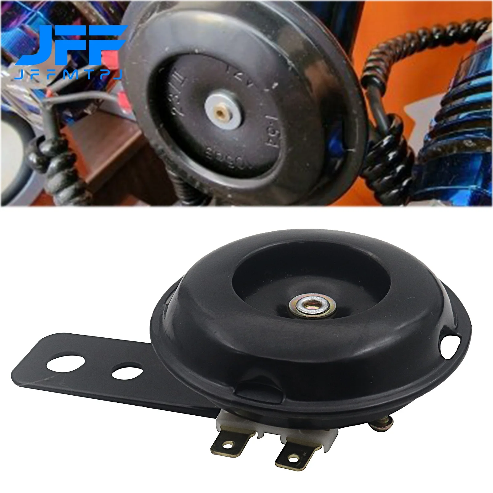 Motorcycle Electric Horn Kit Universal Waterproof Round Loud Horn Speakers 12V Horn 1.5A 105db Signal for Motorcycle Accessories