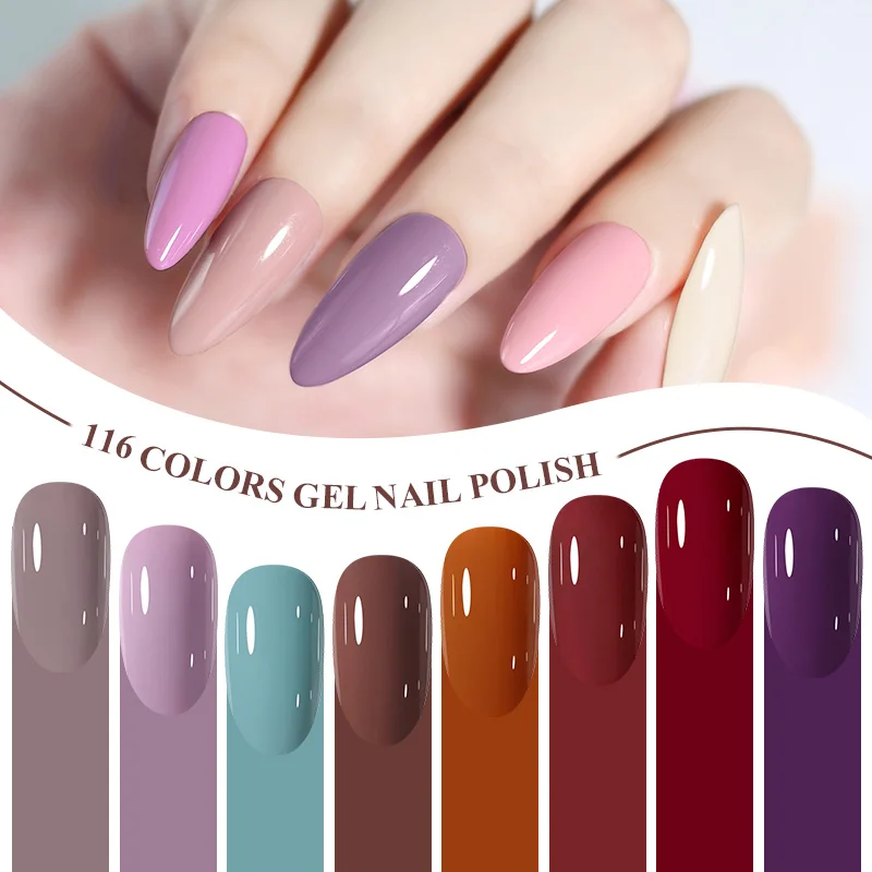 Arte Clavo 15ml Hema Tpo gratuit Gel vernis à ongles automne rouge marron 116 couleurs Semi Permanent UV Gel tremper Nail Art Gel vernis