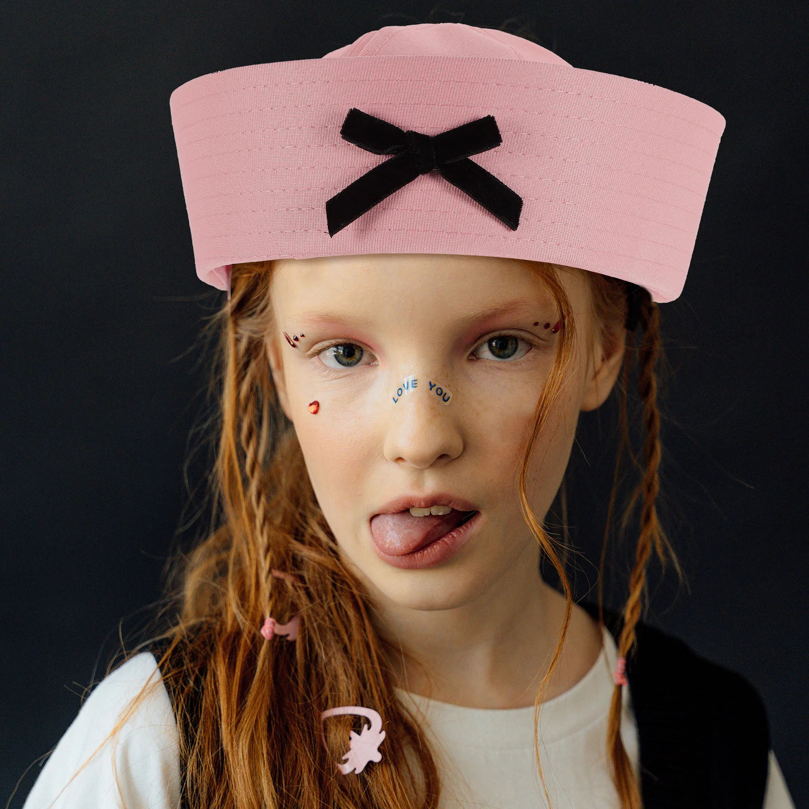 1pc Bowknot Sailor Hat Fashion Women'S Costume Party Outdoor Cosplay Yacht Hat Decor Sailing Accessories Hats For Women