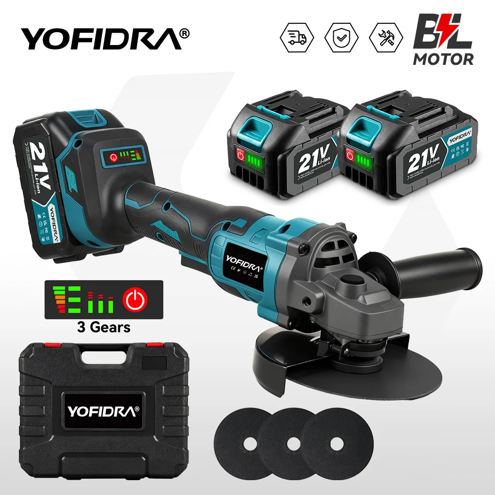 �y�Z�[�����zYOFIDRA 125mm �u���V���X�A���O���O���C���_�[ 3�i�K�M�A �R�[�h���X �����E�؍ތ����E�ؒf�H�� �}�L�^21V�o�b�e���[�s���Ή�