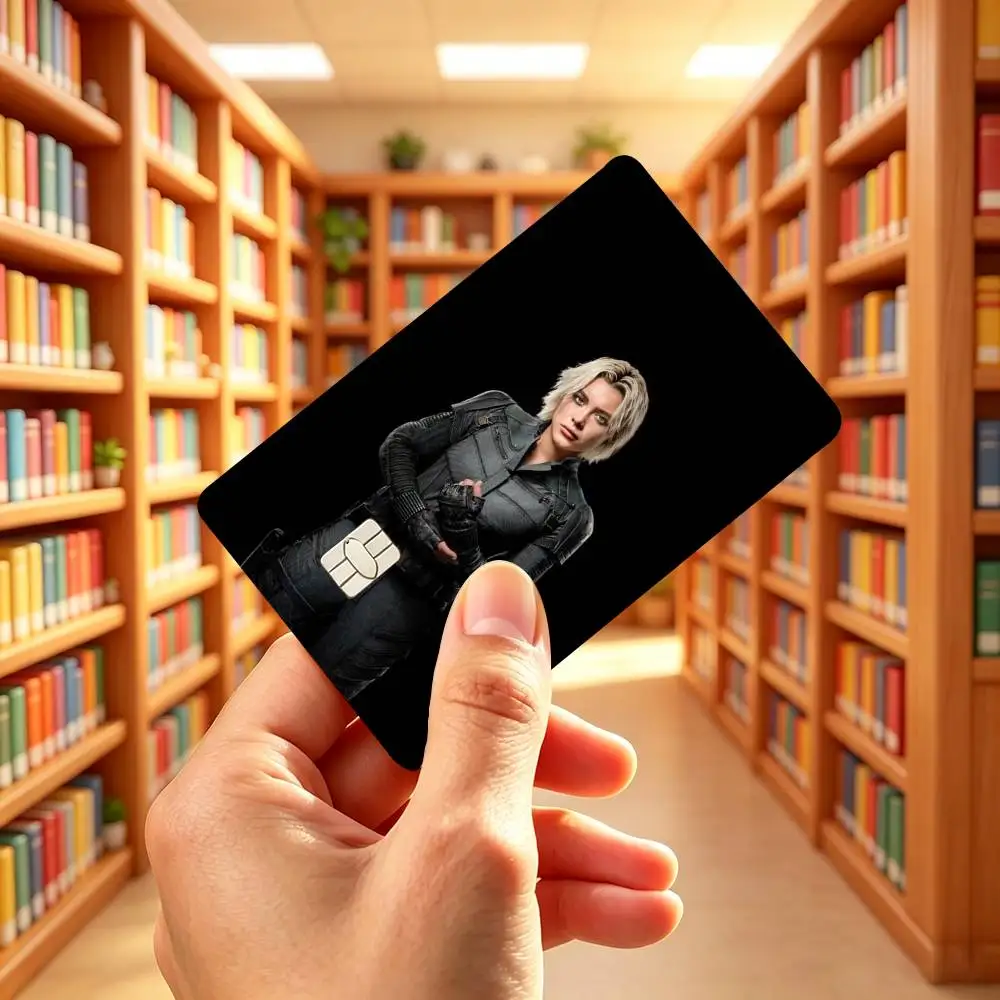 Pop Actress Florence Pugh Credit Card HD Stickers Game Card Decal Small Chip Waterproof Sticker Gift