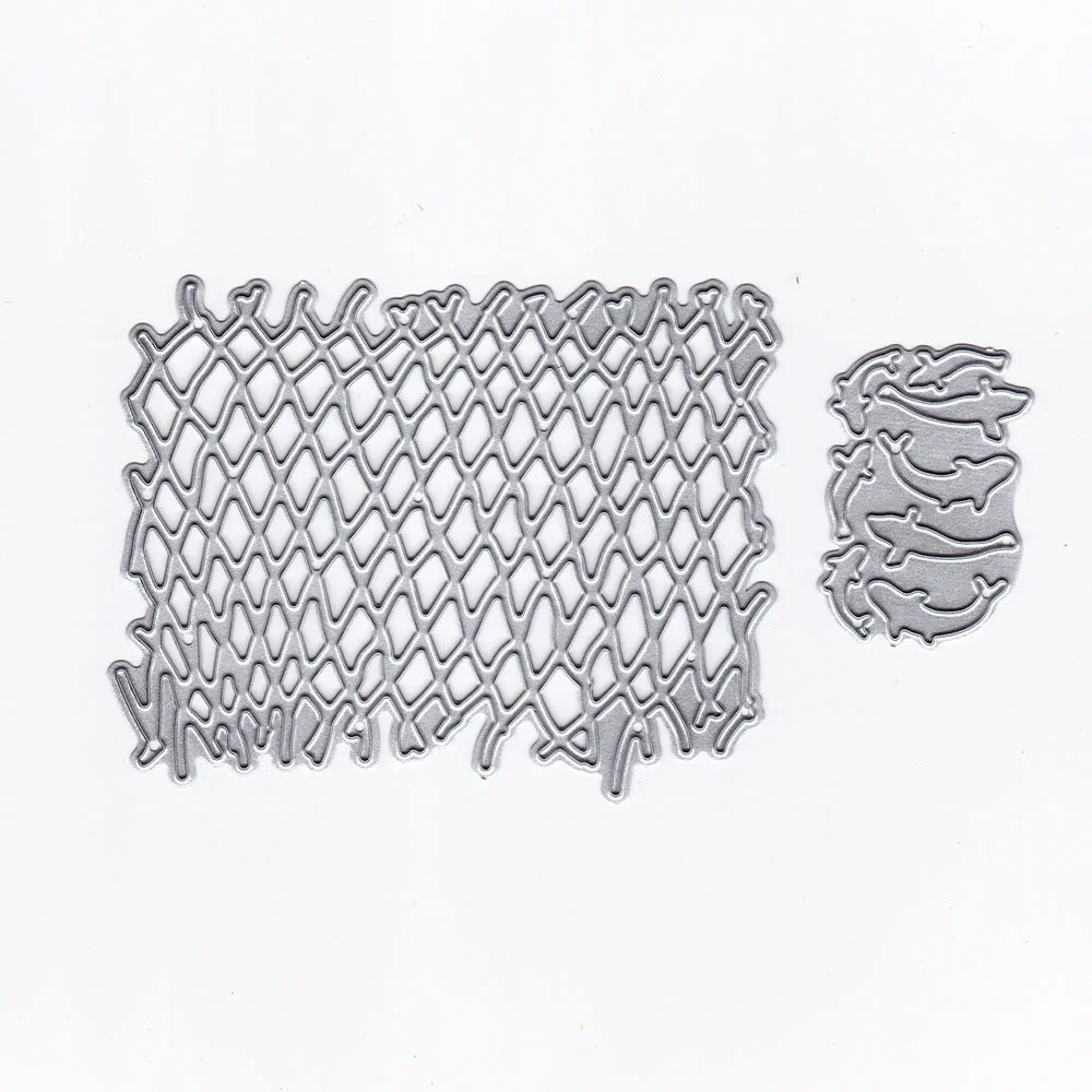 Fishing Nets and Fish Metal Cutting Dies Scrapbooking Album Paper Cards Decorative Crafts Embossing