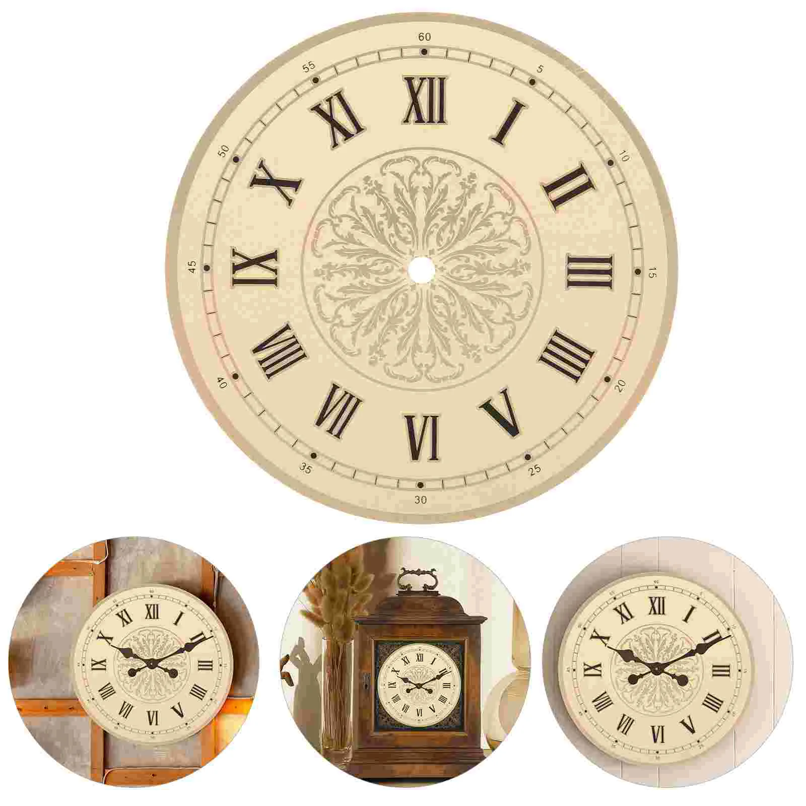 

Quartz Clock Dial Accessories DIY Round Aluminum Movement Parts Wall Replacement Clocks for Practical Digital Number Board