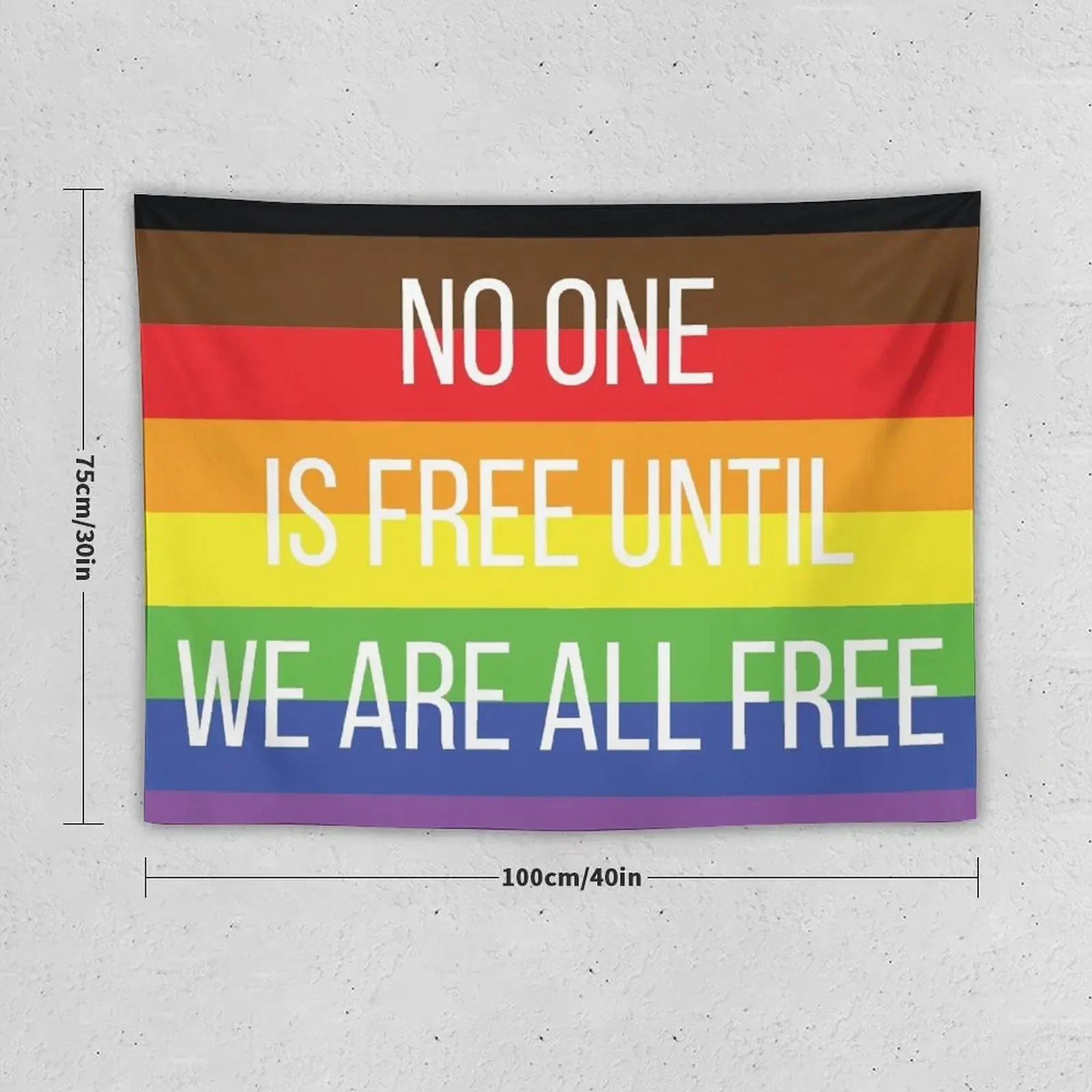 pride: no one is free until we are all free Tapestry Aesthetic Room Decor Luxury Living Room Decoration Tapestry