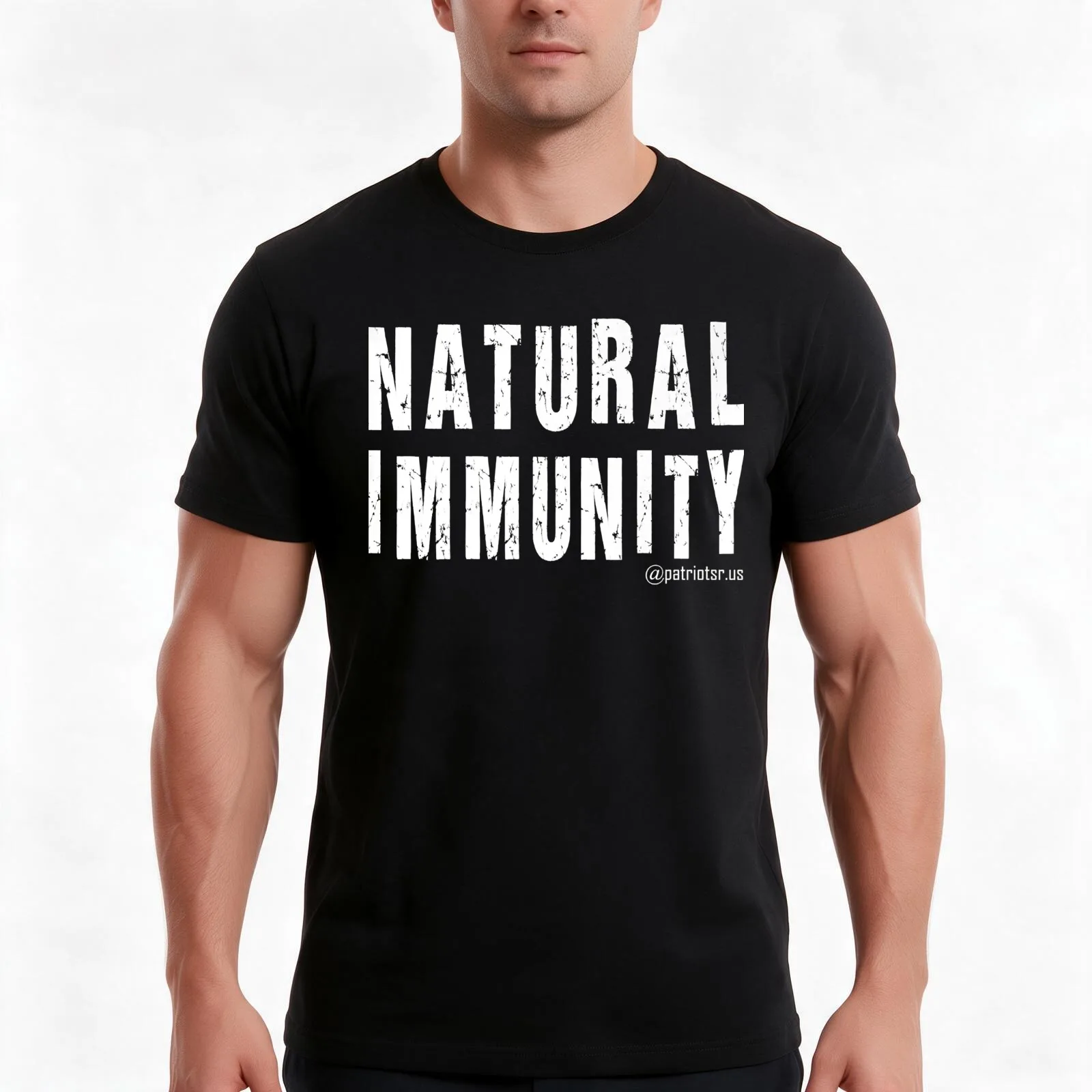 NATURAL IMMUNITY Premium . T-Shirt, Summer Casual Cotton Tee, Oversized Streetwear Tops, Vintage Graphic Print, Unisex Men Women