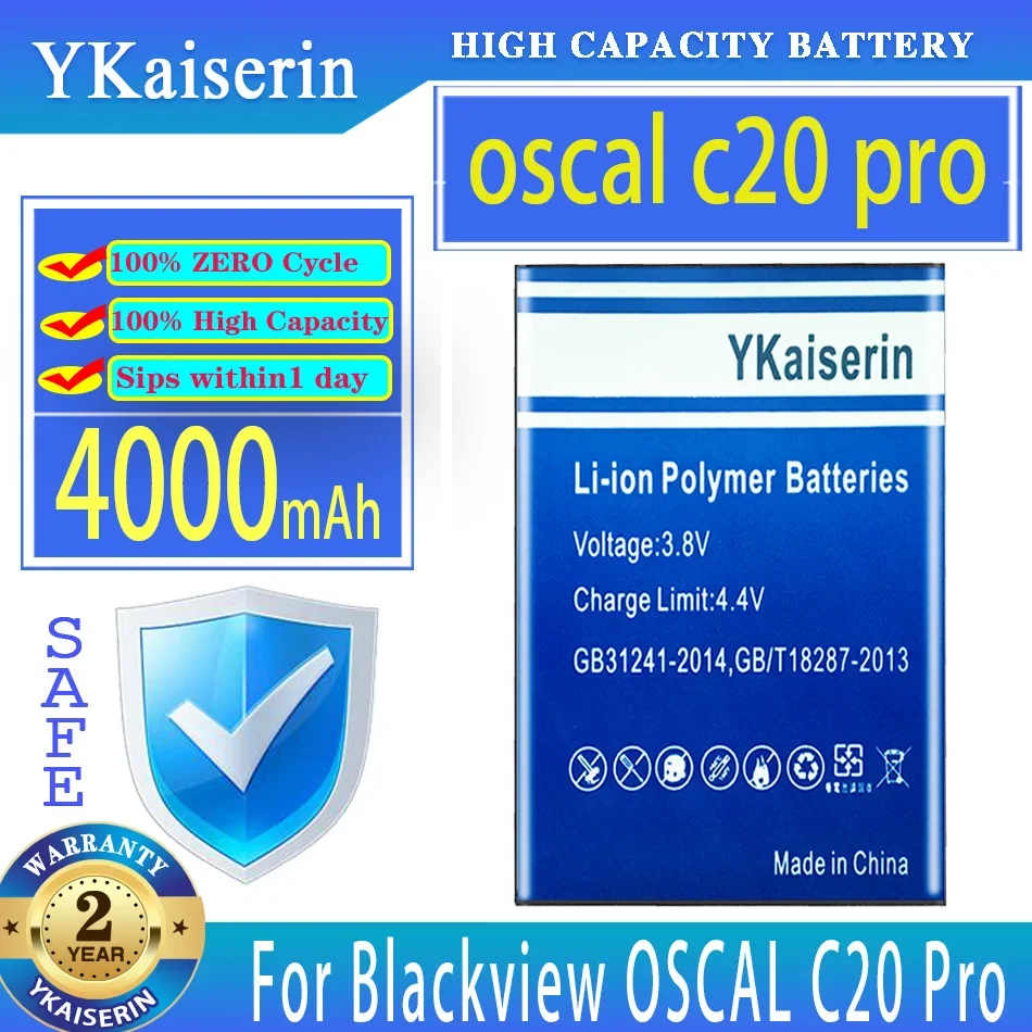 

YKaiserin Battery oscal c20 pro (LiV455882ARTGH) 4000mAh For Blackview OSCAL C20 Pro C20Pro Bateria