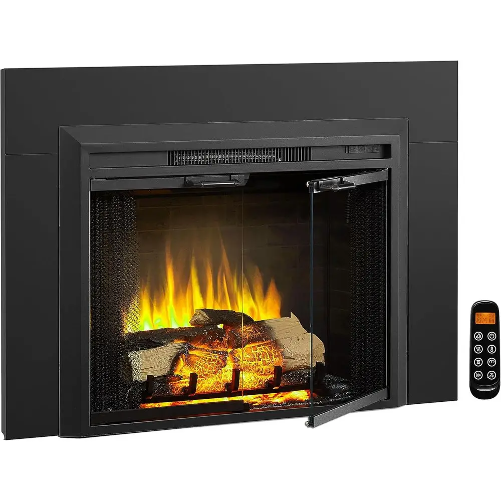 

Legendlame Damon 30 Inches Electric ireplace Insert with Trim Kit, Glass Door and Mesh Sn, ireplace Heater 750/1500W, ire Crackl