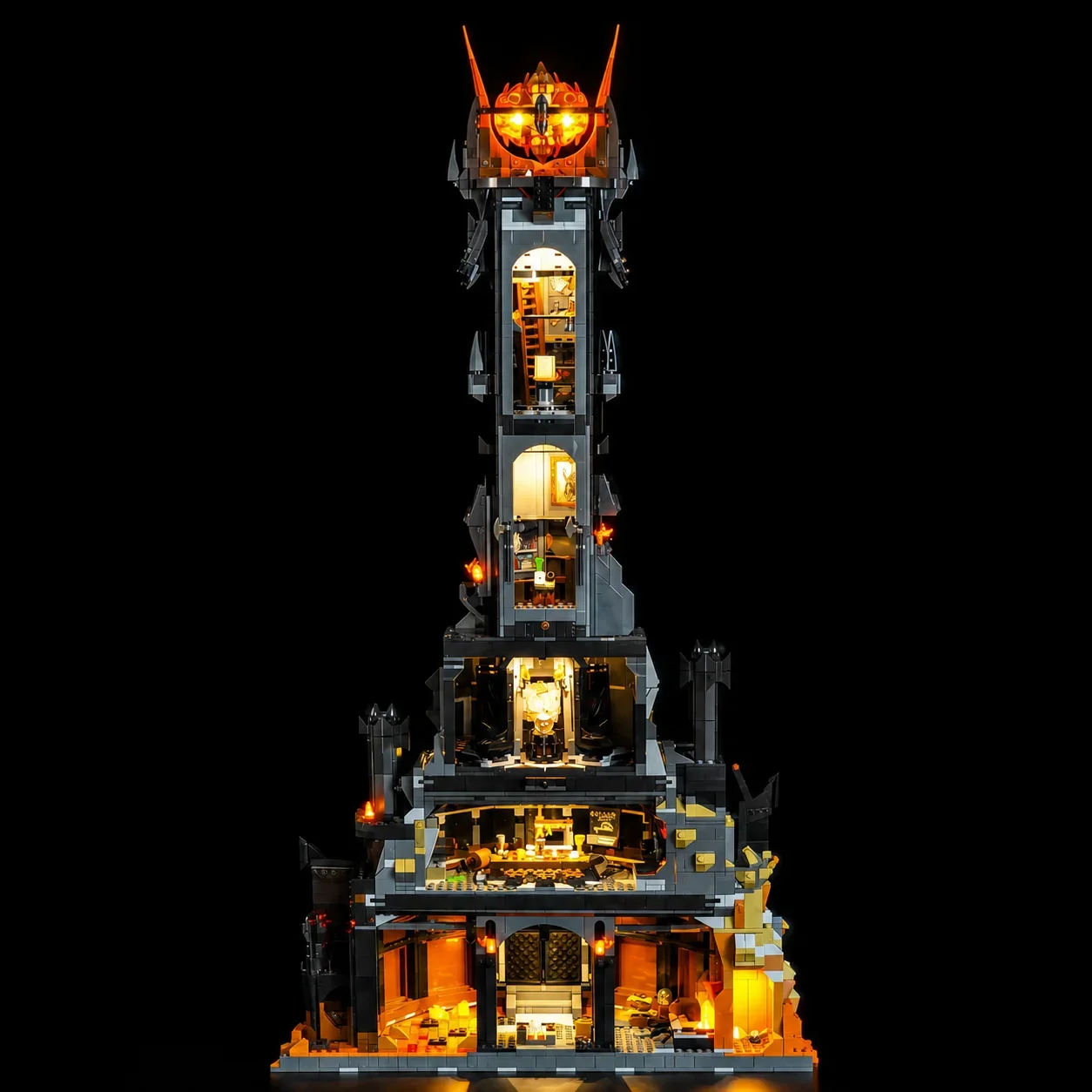 Hprosper LED Light For 10333 Lord of the Rings: Barad Dur Sauron Dark Tower Castle Decorative Lamp (No Lego Building Blocks)