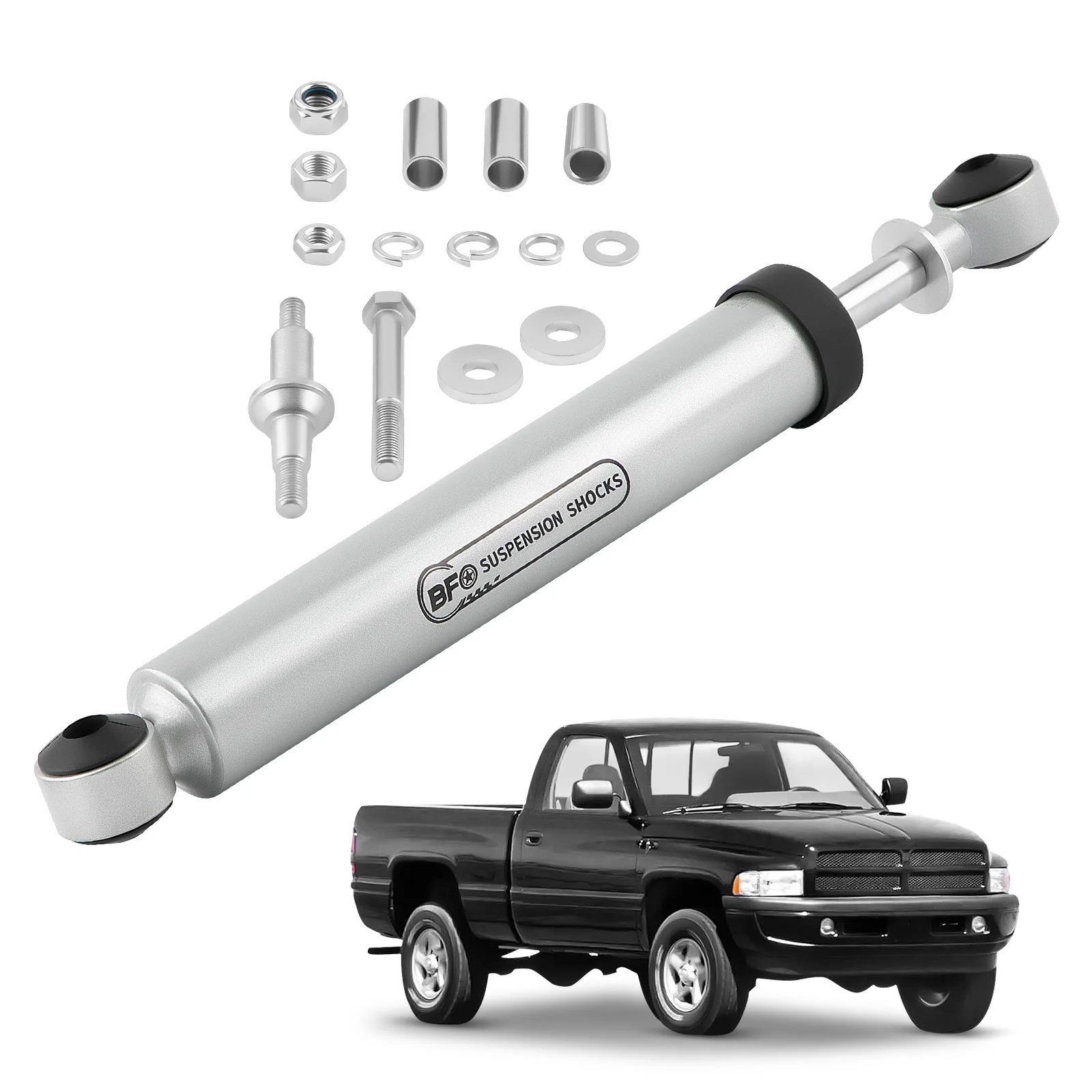 Single Steering Stabilizer W/ Hardware for Dodge Ram 1500 2500 3500 4WD 1994-12